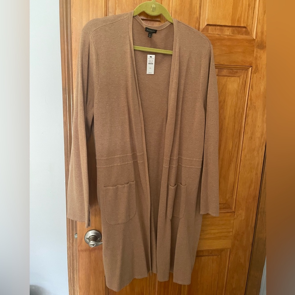 NWT Talbots knit long duster sz xlarge